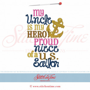 5853 Sayings : My Uncle Is My Hero 5x7