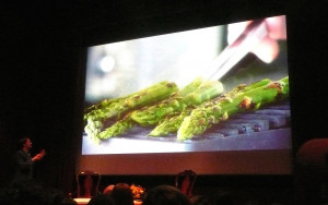 Rene Redzepi explains his asparagus and spruce dish.