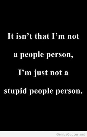 Stupid people person quotes