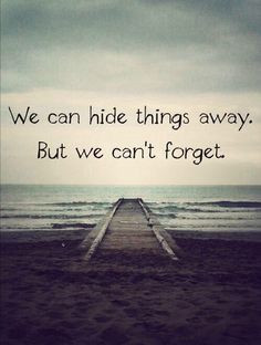 We can hide things away but we can't forget. #love #quotes - Wanna ...