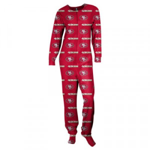 49ers Women's Red One-Piece Footie Pajamas Suit this is awesome: 49Ers ...