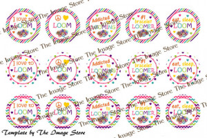 Loom Sayings Bottlecap Image Sheet