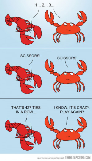 Funny photos funny crabs rock paper scissors