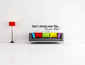 ... with Com Live Your Dreams Over The Door Vinyl Wall Decal Sticker Art