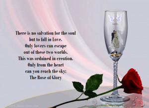 ... Is No Salvation For The Soul But To Fall In Love - Romantic Quote