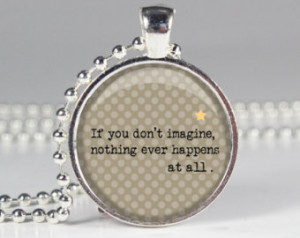 Imagine Quote - Paper Towns - John Green - Book Quote Charm Necklace ...