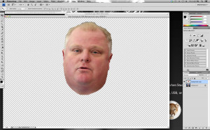 To begin with, I got rid of the background in Rob Fords photo just ...