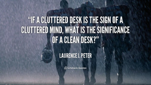 Albert Einstein Cluttered Desk Quote