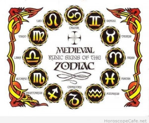 Medieval runic signs of the zodiac pic | Horoscope Cafe