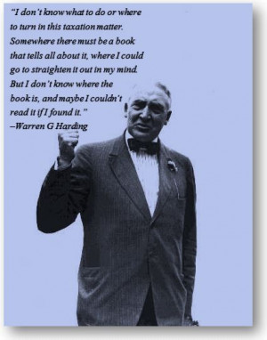 Funny Friday with Warren G. Harding