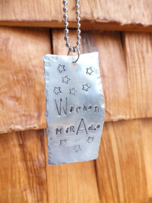 need A Wicked Miracle Hand Stamped Subway Art Quote Saying Phrase ...