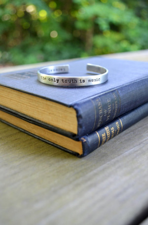 Kerouac Quote Cuff Bracelet - Modern - Looks Like Silver Hand Stamped ...