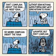 snoopy #rain #complain #peanuts More