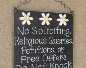 Free Shipping - NO SOLICITING, Reli gious Queries, Petitions or Free ...