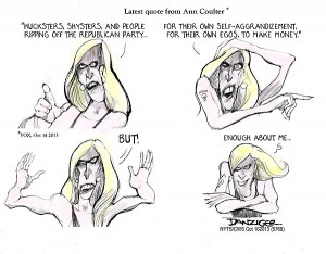 Ann Coulter, quotation, GOP, political cartoon