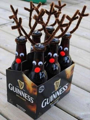 reindeer, funny beer bottles, funny christmas pictures