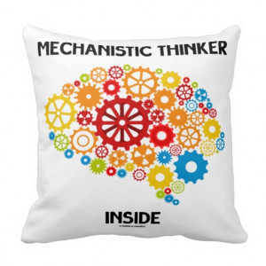 Mechanistic Thinker Inside (Gears Brain) Pillows