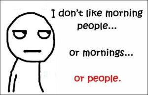don t like morning people or mornings or people