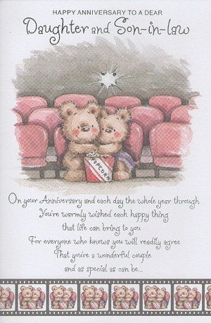 ... Anniversary Cards, Daughter & Son-in-Law, Happy Anniversary To A Dear