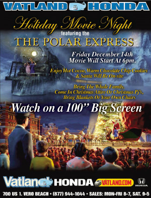 Movie Night at Vatland Honda Featuring Santa Clause and Polar Express