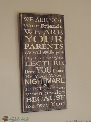 We Are Not Your Friends Painted Primitive by thestickerhut on Etsy, $ ...
