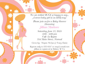 ... our Store > Baby Girl Mod Mom Flower Paisley Baby Shower Invitations