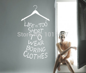 Clothing store stickers for Wardrobe decoration,wall decal with hanger ...