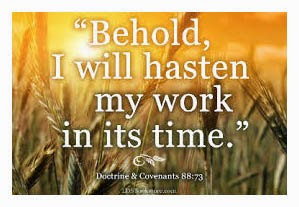 YES! That explains it! The Lord is hastening his work!