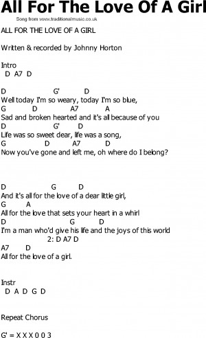 Country Love Song Lyrics Old country song lyrics with