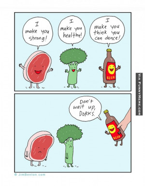 Funny memes – Steak vs Broccoli vs Beer