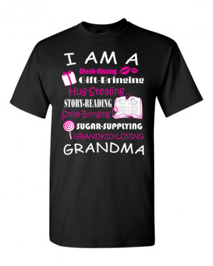 ... Reading Smile Giving Sugar Supplying Grandkid Loving Grandma T shirt