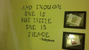 Quote on my daughters wall