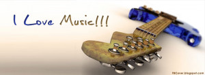 Love Music + Guitar Image - Music FB Cover