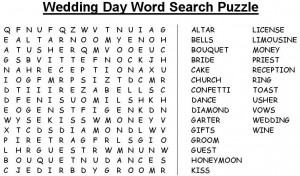 Gallery of Wedding Crossword Puzzle