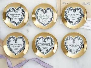 GOLD-PORCELAIN-DESSERT-PLATES-WITH-DIFFERENT-QUOTES-4-INCHES-ACROSS ...