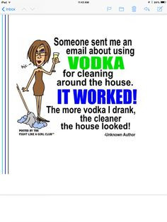 Cleaning With Vodka More