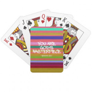 You Are God’s Masterpiece Ephesians Quote Poker Deck