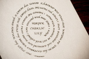 At Halo Calligraphy, Jen will take the time to understand your vision