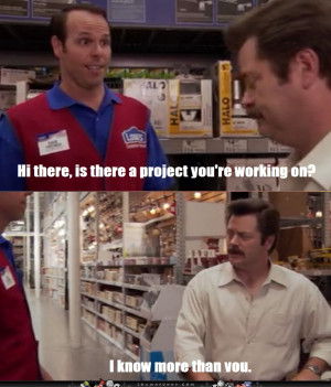 Ron Swanson Does Not Need Employee Help, Parks and Recreation