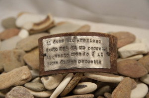Leather Cuff bracelet, quote the most precious possession quote ...