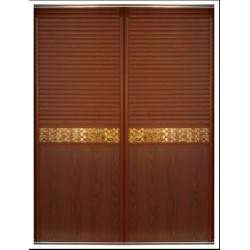 Louvered Closet Doors Bedroom Wavelike Wooden Bifold Closet Door on