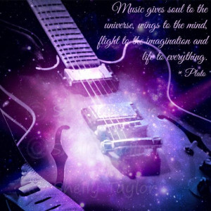 Guitar Wall Decor - Plato Quote - Galaxy Wall Art - Famous Quotes ...