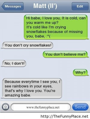 Funny Iphone Relationship Conversations I love you conversation