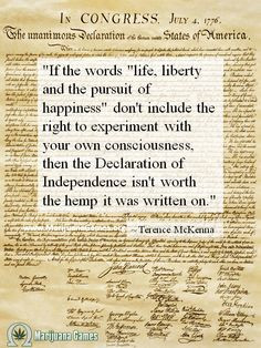 ... Declaration of Independence isn't worth the hemp it was written on