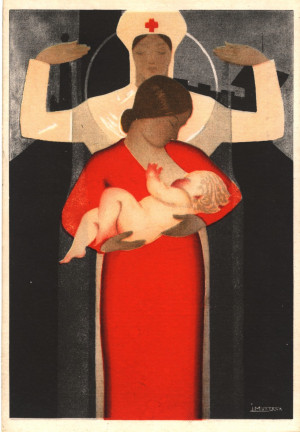 Promotional card for a working women’s maternity fund, 1920s ...