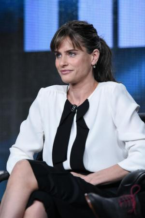 Amanda Peet speaks on stage at HBO 2015 Winter TCA on Thursday, Jan. 8 ...