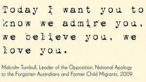... Apology to the Forgotten Australians and Former Child Migrants, 2009
