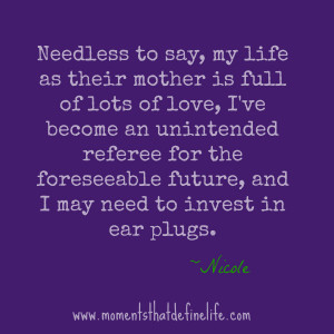 ... for the foreseeable future and I may need to invest in ear plugs