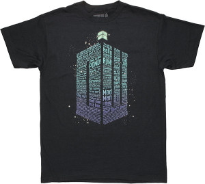 Just In: New Doctor Who TARDIS Shaped Quotes Tee