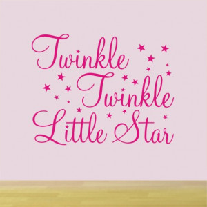 Twinkle Little Star - Nursery rhyme wall sticker - WA009X